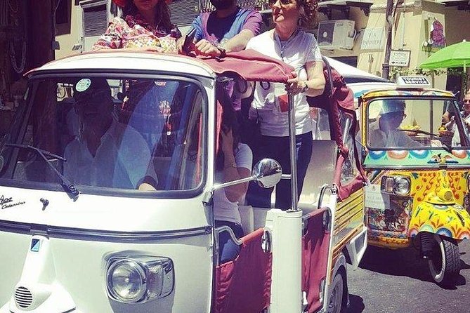 Tuk tuk ride, ape car - Teatro Massimo and Politeama Garibaldi