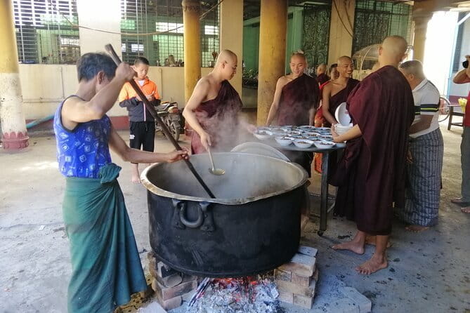 Yangon Evening Food Tour and trishaw ride - Botahtaung Jetty and the sunset pause