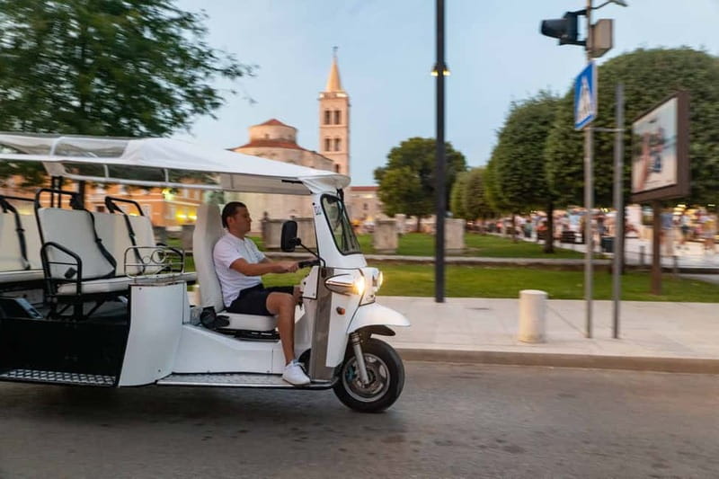 Zadar: Sunset Eco Tuk Tuk Tour - Finishing among Roman stones